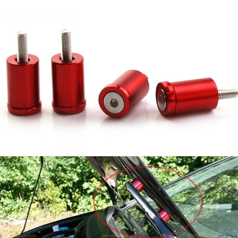 Red Bonnet Raisers Billet Hood Vent Spacer Riser Kits JDM Turbo Drift
