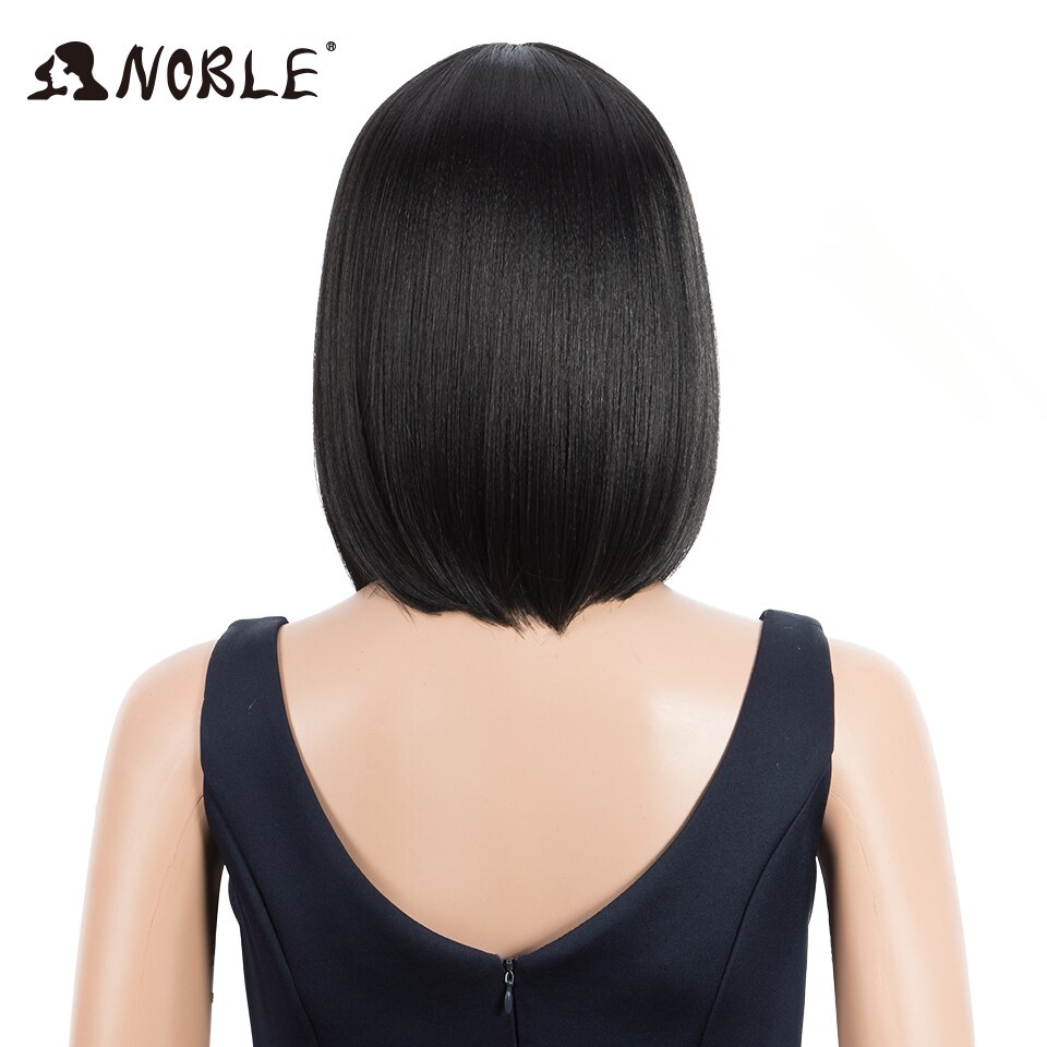 Noble Cosplay Synthetische Lace Front Pruik Korte Bob Straight 12 "Bob Pruik Met Pony Synthetische Pruik Blonde Pruiken Voor zwarte Vrouwen