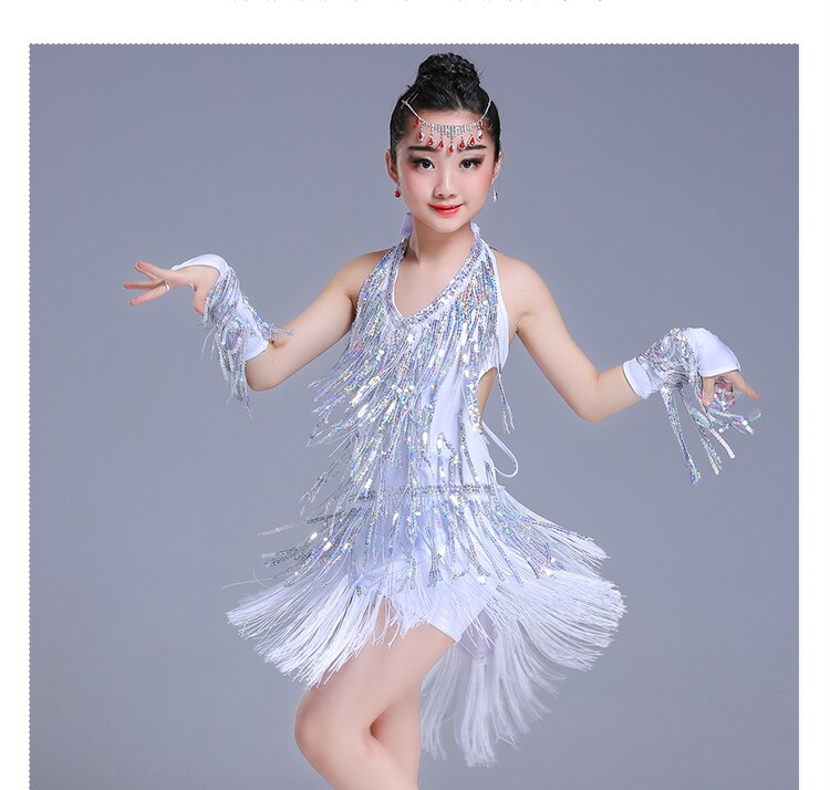 DPois Crop Top Tutu DPois Costume Danse Fille - Crop Top Dos Nu Avec Tutu Pailleté - Tenue Ballet Jazz Fête Costume Spectacle Danse