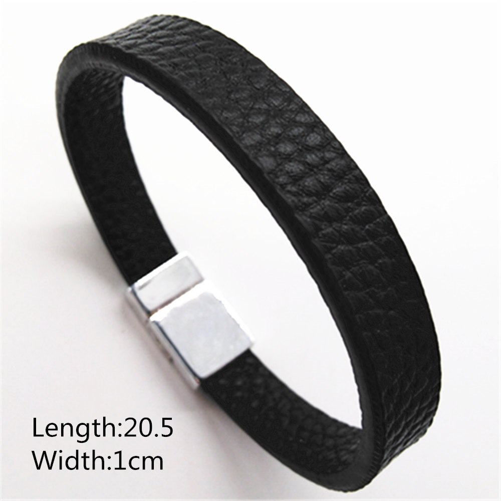 Multilayer Punk Black Wristband Retro Handmade Vintage Leather Men Leather Bracelets Cuff Bangle male Jewelry