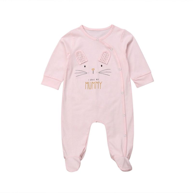 Baby Cartoon Beer Baby Kleding Meisje & Jongens Lange Mouw Papa Mama Baby Rompertjes Babygrow Hansops Baby Romper 0- 18 maanden
