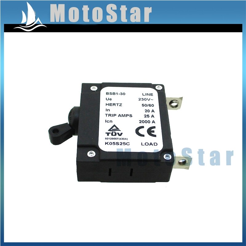 Generator Circuit Breaker 230V 20A In 25A Trip Amps 2000A BSB1-30 Hertz 50/60