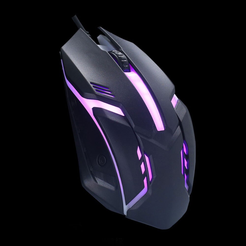 S1 wired gaming mouse with LED backlight 2000DPI USB interface silent office mouse suitable for desktop laptop