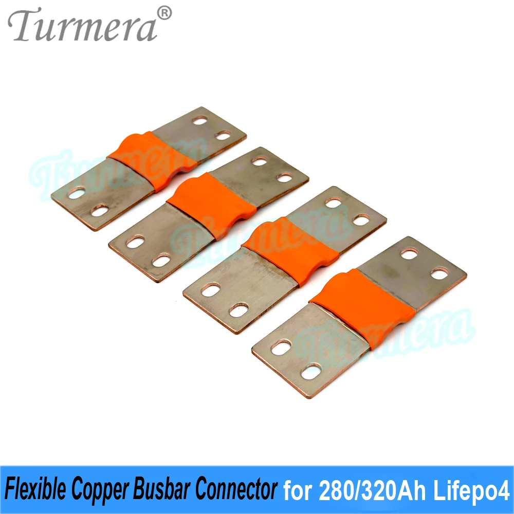 Turmera 12V 24V 48V Lifepo4 Batterie flexibel Sammelschiene Kupfer Verbindungsloch zu See 80mm 2mm 400A Pro 280Ah 320Ah Lifepo4: Himmel Blau