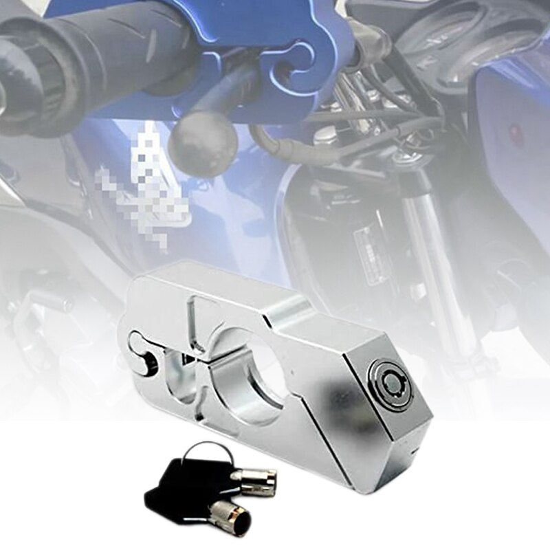 Motorcykel bromslås motorcykel styrspak gasreglås för cykel skoter moped atv silver
