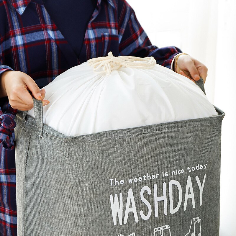Cube Folding Laundry Basket Laundry Holder Organizer Dirty Clothes Storage Basket Toys Bucket Household Clothing Storage Bag