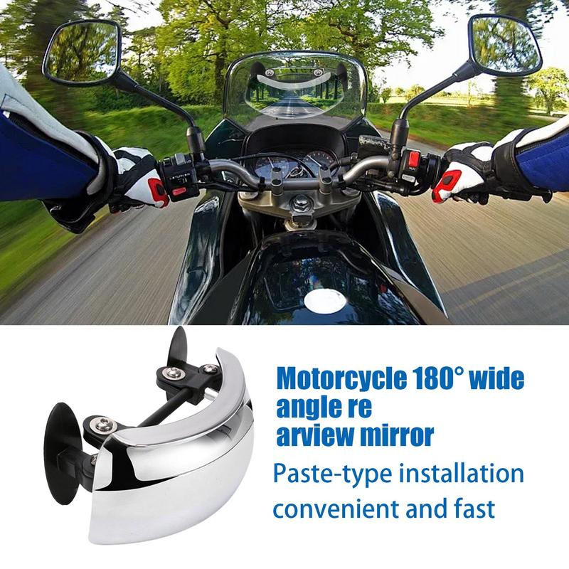180 Degree Blind Spot Mirror Motorcycle Windshield Wide Angle Rearview Mirror Clear Parabolic HD Convex Mirror Motorbike Part