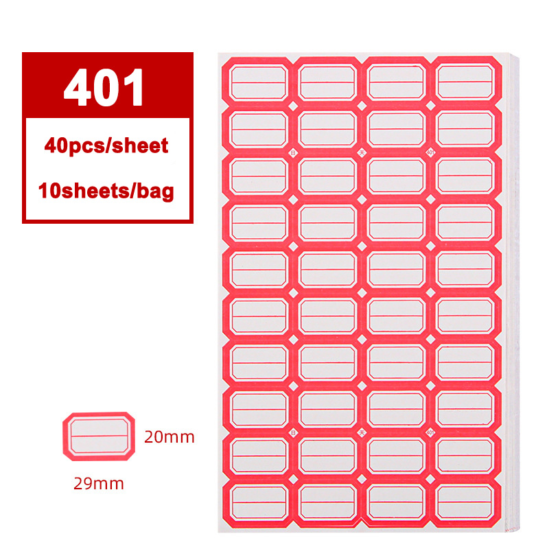 Vari modelli di carta per etichette autoadesiva per ufficio carta orale adesivi per etichette autoadesive prezzo scritto a mano adesivi con nome in carta: green