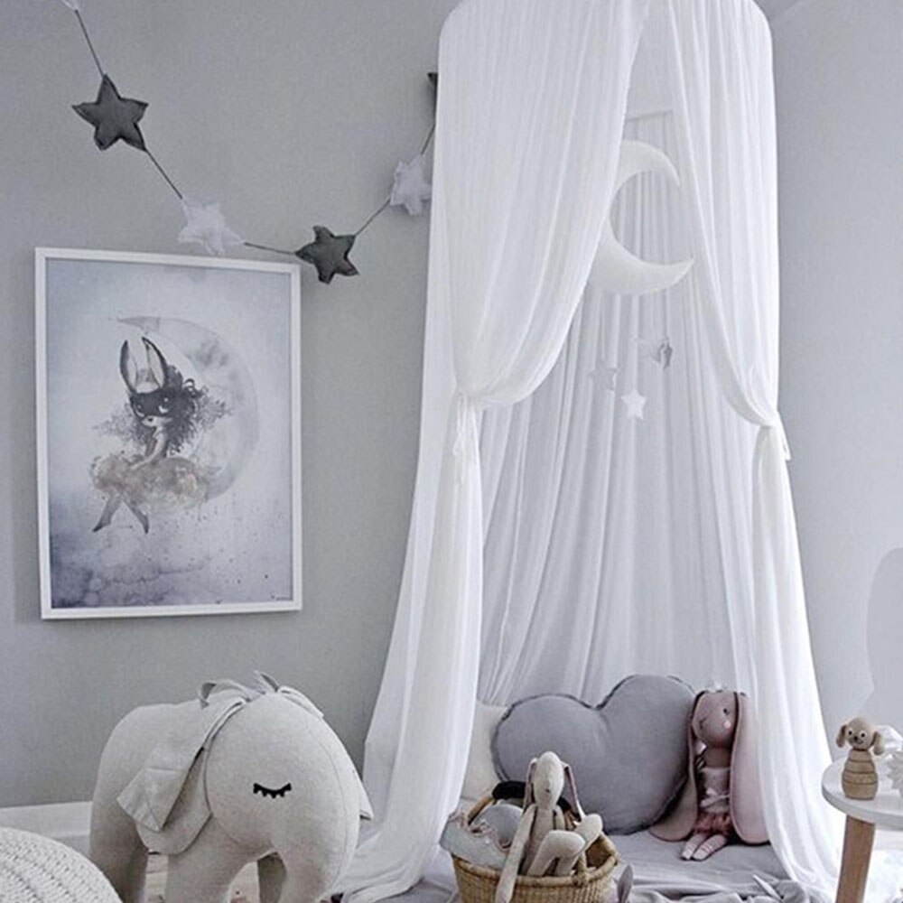 Kid Bed Canopy Bedcover Mosquito Net Curtain Round Tent Baby Room Decoration Mosquito Net Canopy Baby Bed Room Tent Baldachim