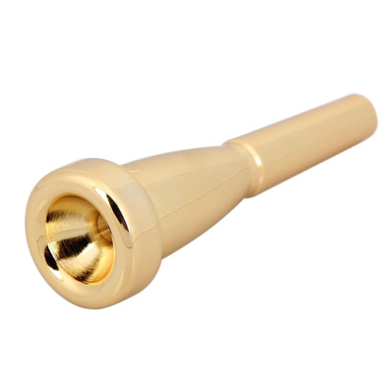 1 Uds boquilla de trompeta 24K chapado en oro Mega tono rico 7C latón trompeta instrumentos musicales trompeta Accesorios