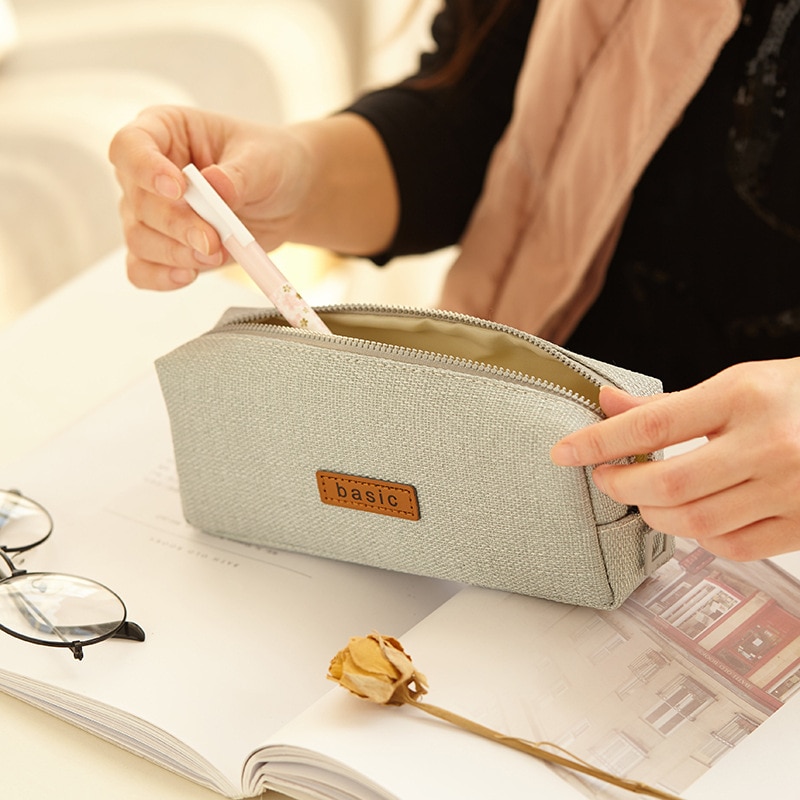 pencil cases Korean Stationery canvas pencilcase kawaii Big bag estuche material escolar piorniki trousse school supplies cute