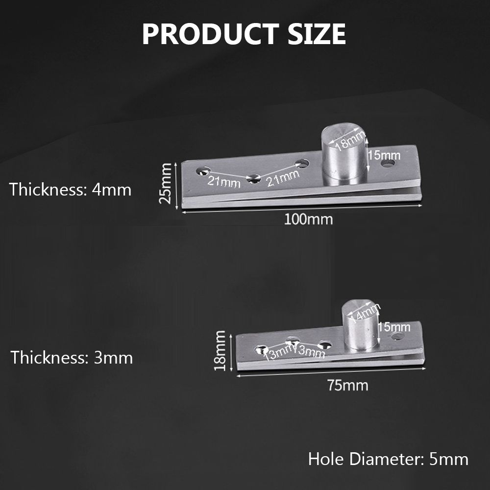 Professionele 360 Graden Rotatie Deur Pivot Scharnieren 75mm 100mm Rvs As Verbergen Kast Scharnier