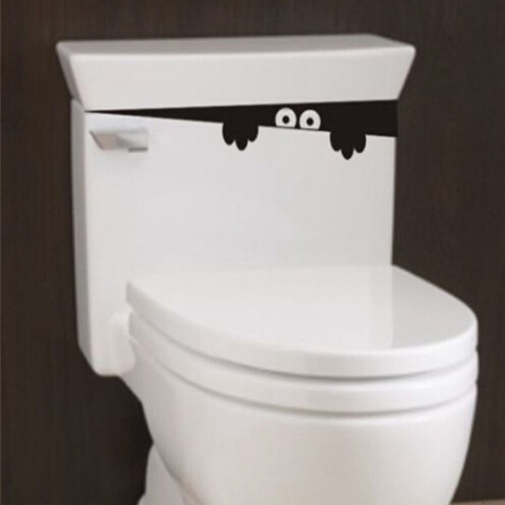 2 monster toilet stickers wall stickers art of DIY removable vinyl decal bathroom decoration