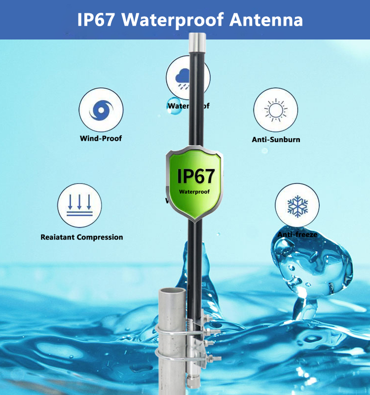 LoRa Helium Hotspot Bergmann Antenne - 50cm 8DBI 868/915MHz draussen IP67 Wasserdicht Glasfaser Antenne
