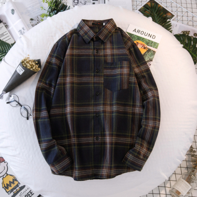 Ruihuo våren lange ermer rød rutete skjorte herre slim fit bomull fritidsskjorter herre klær merke pluss størrelse m -3xl: Mørke blå / Xxxl
