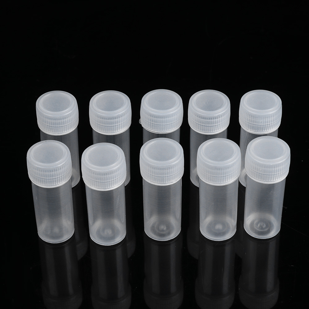 10/20PCS 5ml Plastic Sample Mini Small Vial Bottle Test Tube Lab Storage Containers translucent Sample Bottle Container