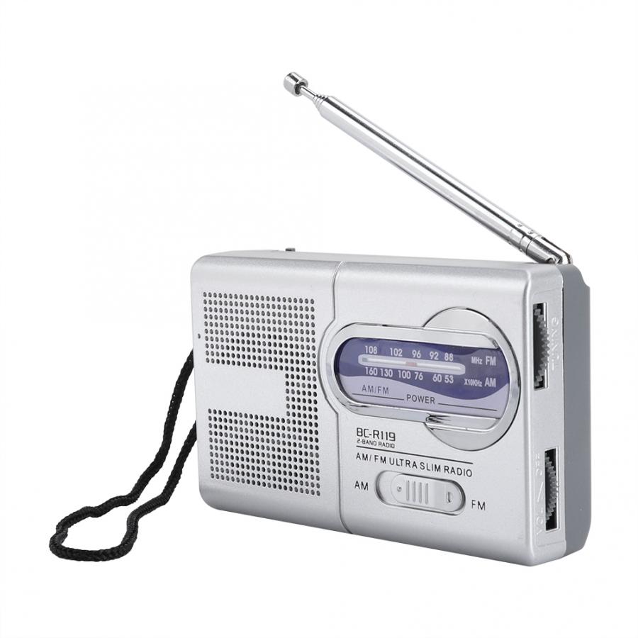 Am/Fm Oude Mode Radio Multifunctionele Mini Pocket Am/Fm BC-R119 Radio Speaker Ontvanger Telescopische Antenne radio Ontvanger