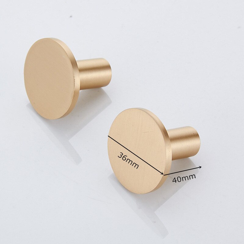 Messing Muur Haak Voor Badkamer Jas Kleding Haken Goud Haak Voor Keuken Robe Handdoek Haak: 520-36mm 1pc