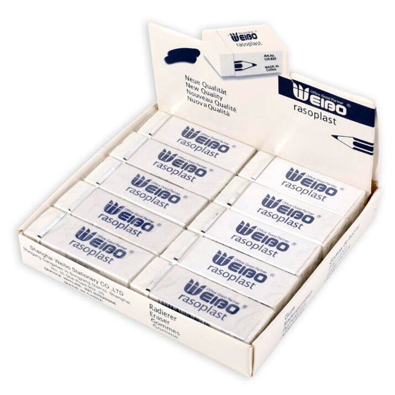 3 Sizes Rubber Eraser For School Stationery Store Pencil Eraser School Supplies 20/30/40pcs/box