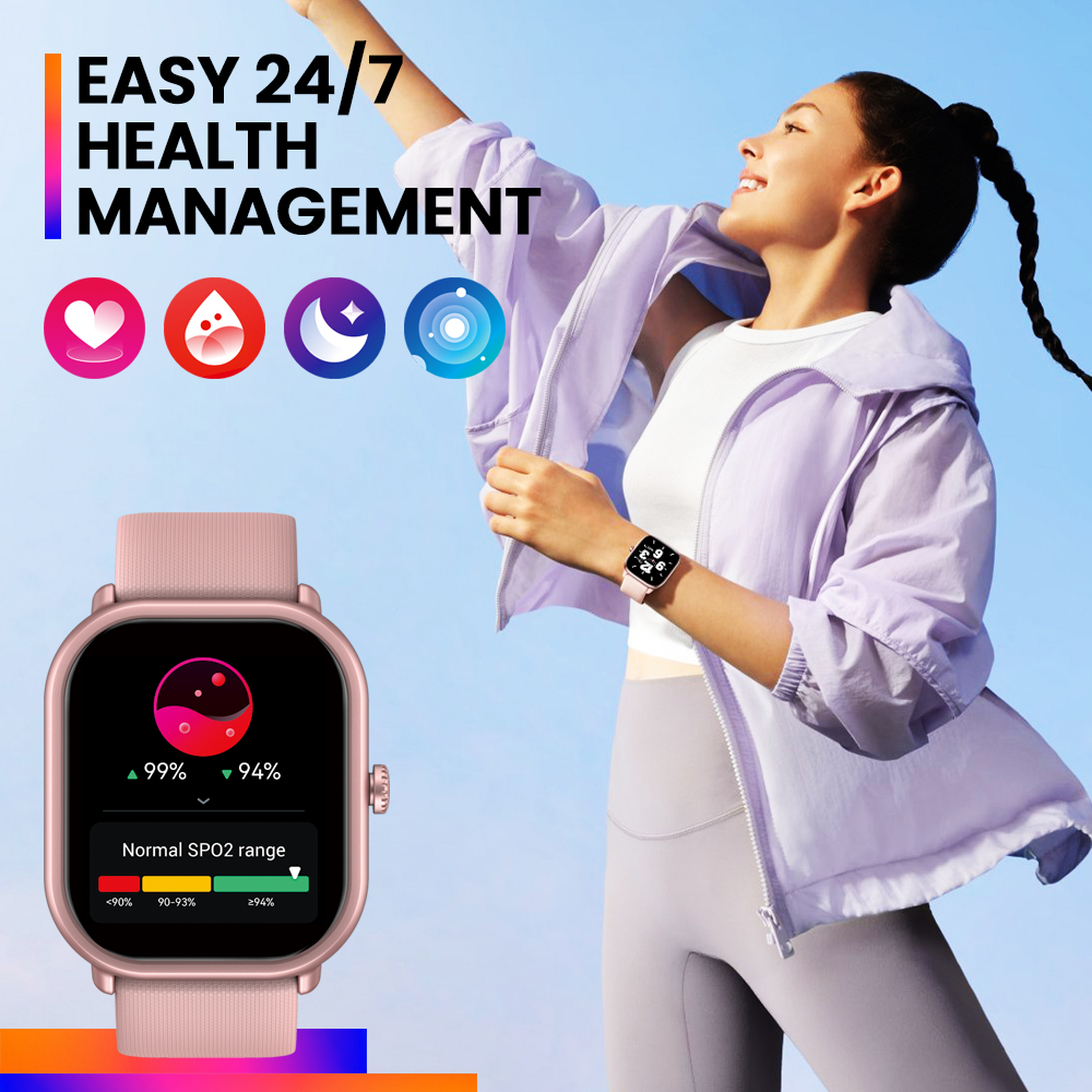 Zeblaze-Montre intelligente GTS 3 Pro, Ultra-grand écran HD AMOLED, Appel vocal HiFi, Suivi de la santé et de la condition physique, Smartwatch,