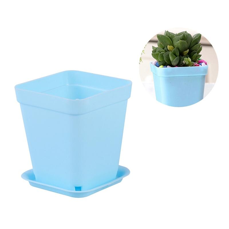 6 stk blomsterpotter planter planter potter potter til saftige planter (hver 3 of små lys, lyseblå bund)
