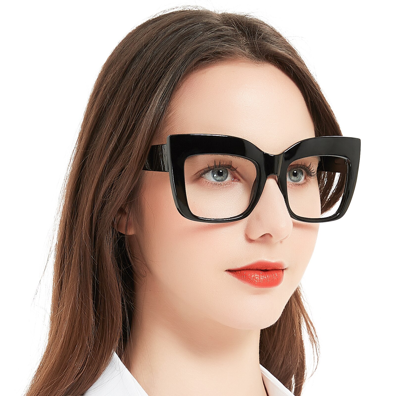 Merrie Azzuro Oversized Leesbril Vrouwen Luxe Presbyopie Eyewear Vrouwelijke Grote Vierkante Lezers + 1 1.5 2 2.5 3: black / +300