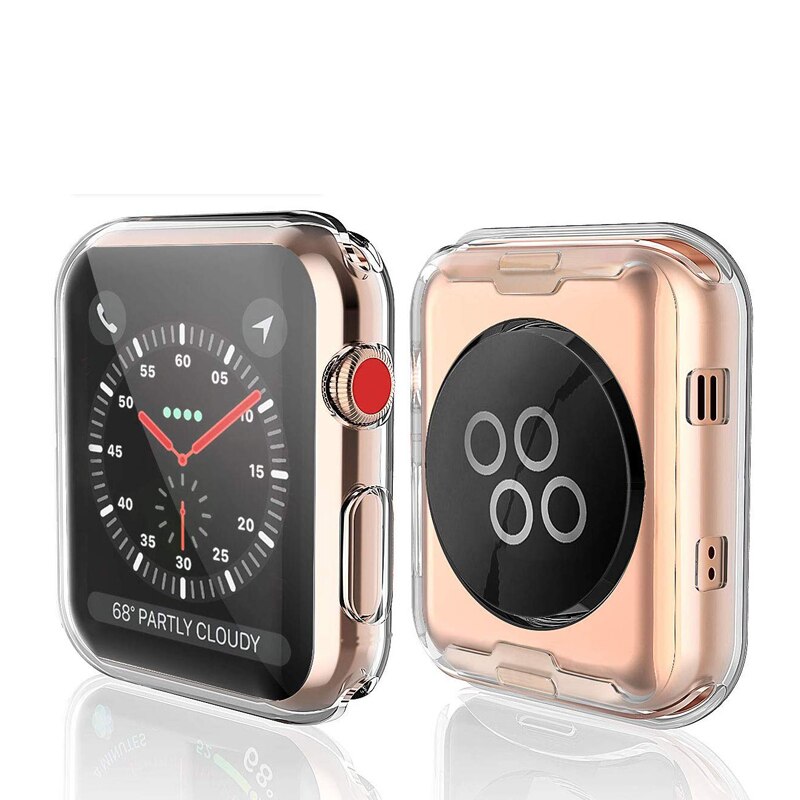 Kotelo apple watch -sarjalle 5/4/3/2/1 näytönsuoja 38mm 40mm 42mm 44mm yleissuojakotelo tpu kirkas ultraohut kansi