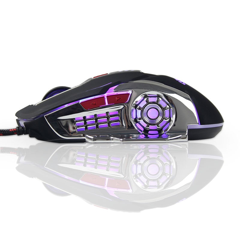 Gaming Mouse Computer Wired Glow Macro Definition Mice 6 Buttons 3200DPI USB Optical For Laptop Desktop
