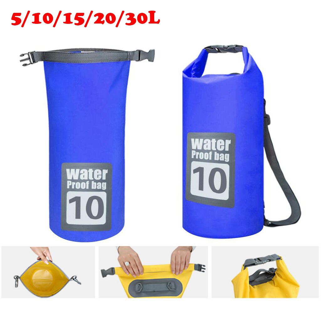 Waterproof Dry Bag Backpack Camping Kayak Roll Top Sack Shoulder Pack
