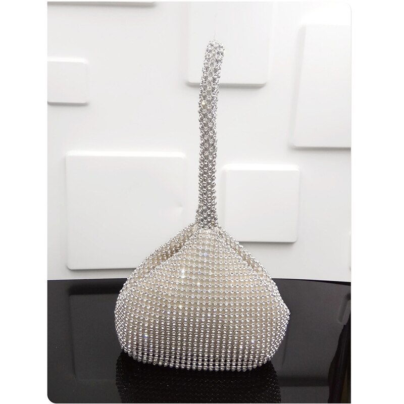 DOYUTIG Luxe vrouwen Diamant Avondtassen Zilver/Goud/Zwarte Steentjes Hobos Handtassen Lady Shiny Clutch Bags a175