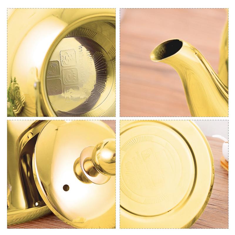 2L 304 Edelstahl Teekanne Rose Gold Tee Kaffee Wasserkocher Pfeifen Wasserkocher mit Infuser verlieren Blatt für Herde Induktion Kupfer