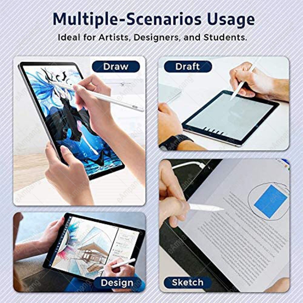 Magnetic Tilt Pressure Pencil For Apple iPad Air 4 Pro 11 12.9 10.2 7th 8th Generation Palm Rejection Stylus Pen