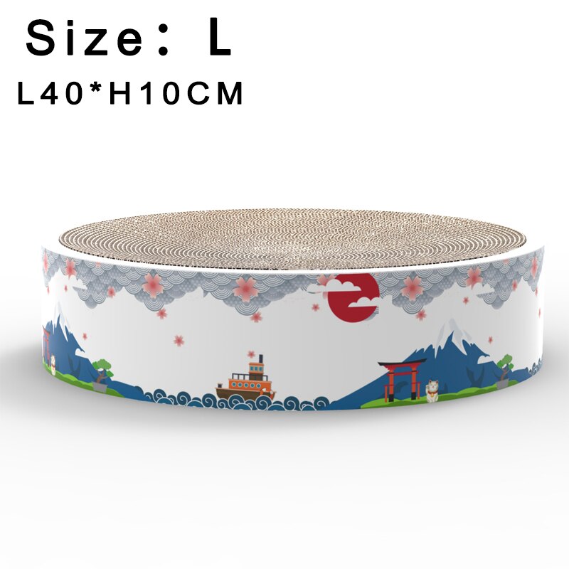 Type Kom Kat Catnip Krasraad Nail Schraper Mat Bed Speelgoed Katten Scratcher Gegolfd Papier Kitten Pad Rest Dierbenodigdheden: -L