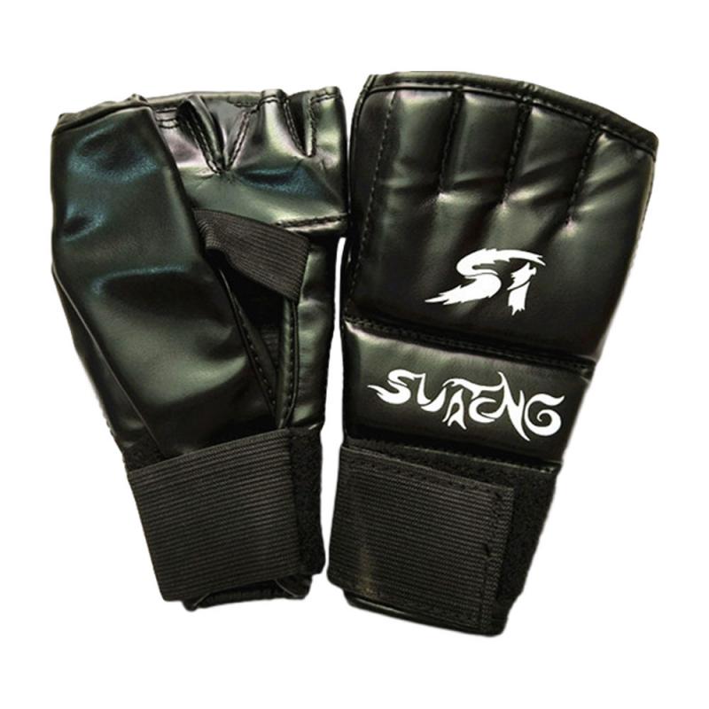 1pair Split-finger Boxing Gloves, Punching Bag, Half-finger Open Glove, Palm Breathable Five-finger Leather Split Finger