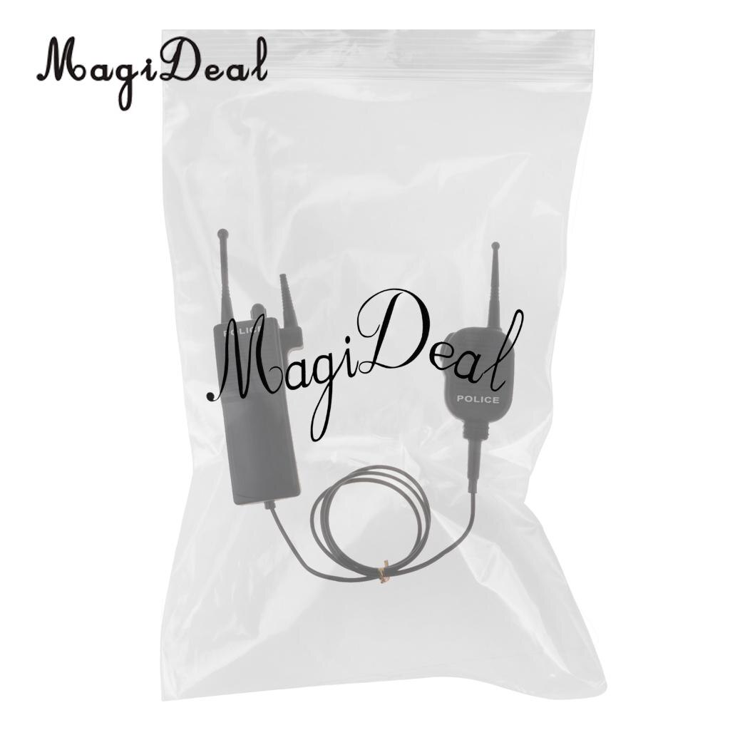 MagiDeal nowość sztuczna policja domofon zabawka sztuczna dwukierunkowa radio rekwizyt żart rekwizyt robić gry akcesoria imprezowe dowcipny prezent