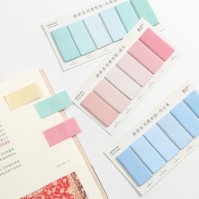 120sheets Sticky Notes Ins Stationary Supplies Pink Memo Pad Posted Tabs Its Message Paper To Do List School Office Accessories