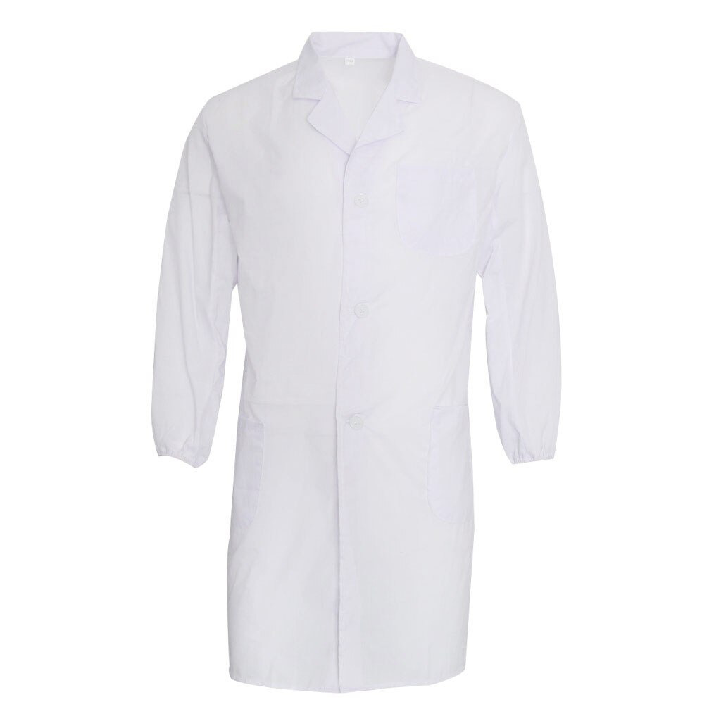 unisex Langarm Weiß Schalen Mantel Arbeits Uniform, für studenten und profis in labor, krankenhaus, hygienisch Service