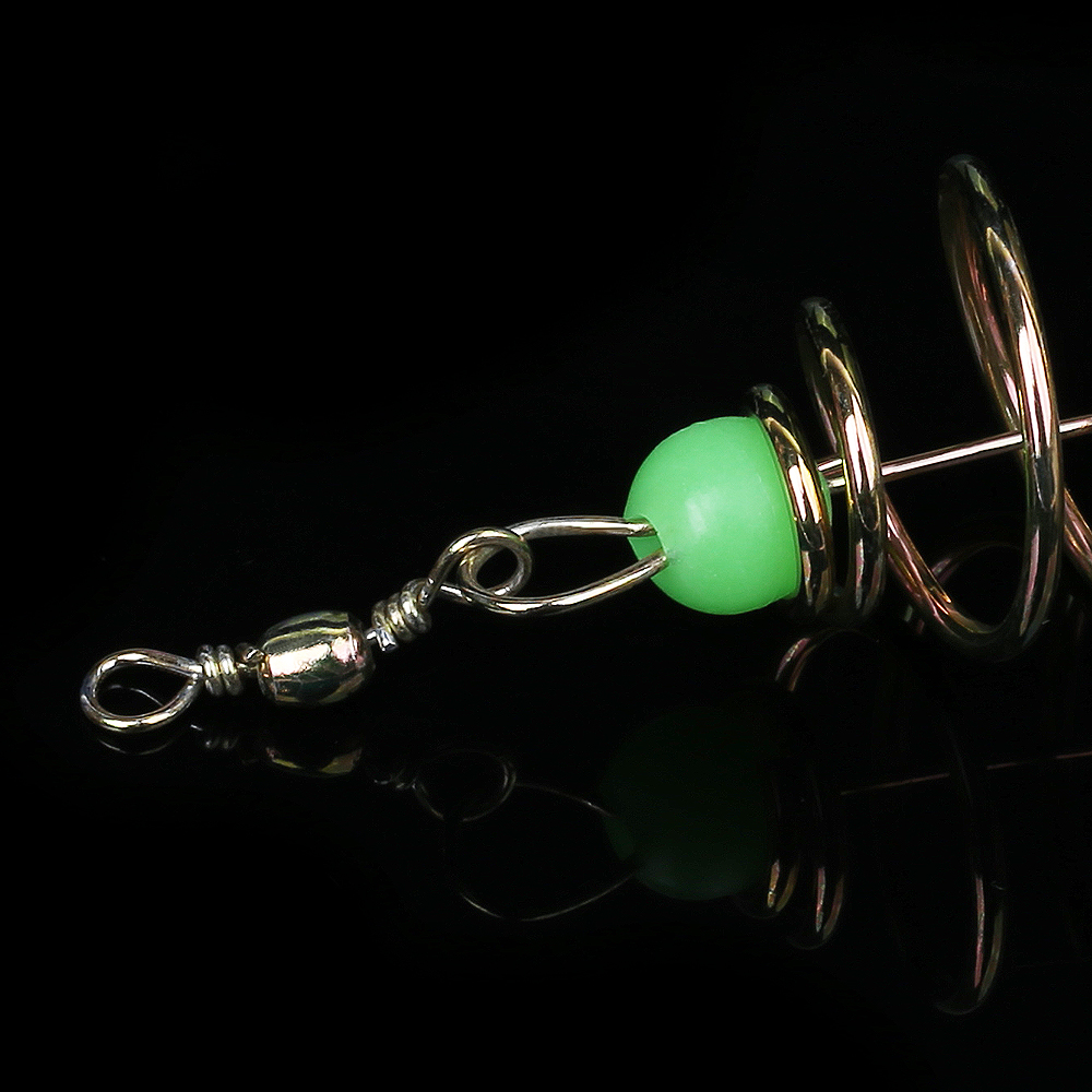 QXO-red de pesca para trampas de peces, malla luminosa con cuentas, accesorios, herramientas, de aparejos de mar de invierno, carenado de cobre fundido