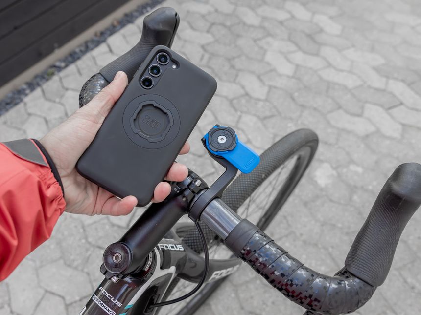 Quad sperren Handyhalterung - aus Vorderseite montieren + Universal- Adapter - Fahrradlenker