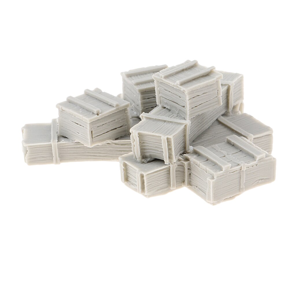 1/35 -skala harpiksfigurer modelsæt umalede kasser til modeltog jernbane jernbanelandskab indretning diorama eller layout
