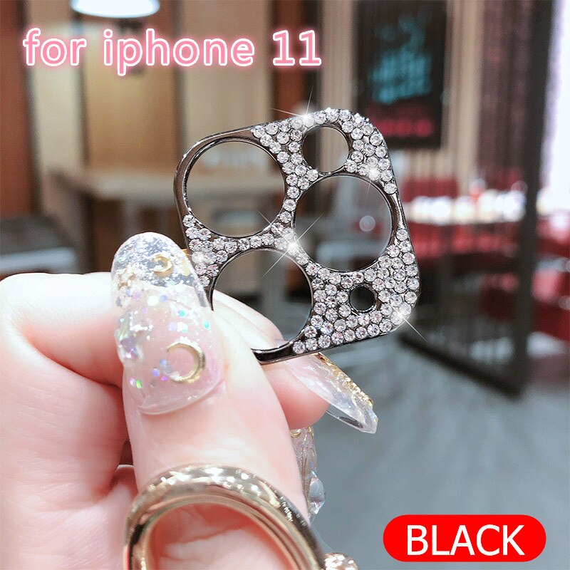 Bling Diamond Camera Lens Protector For iPhone 11 Pro Max Glitter Rhinestone Camera Protective Ring For iPhone 11 Pro Max Cover: 3