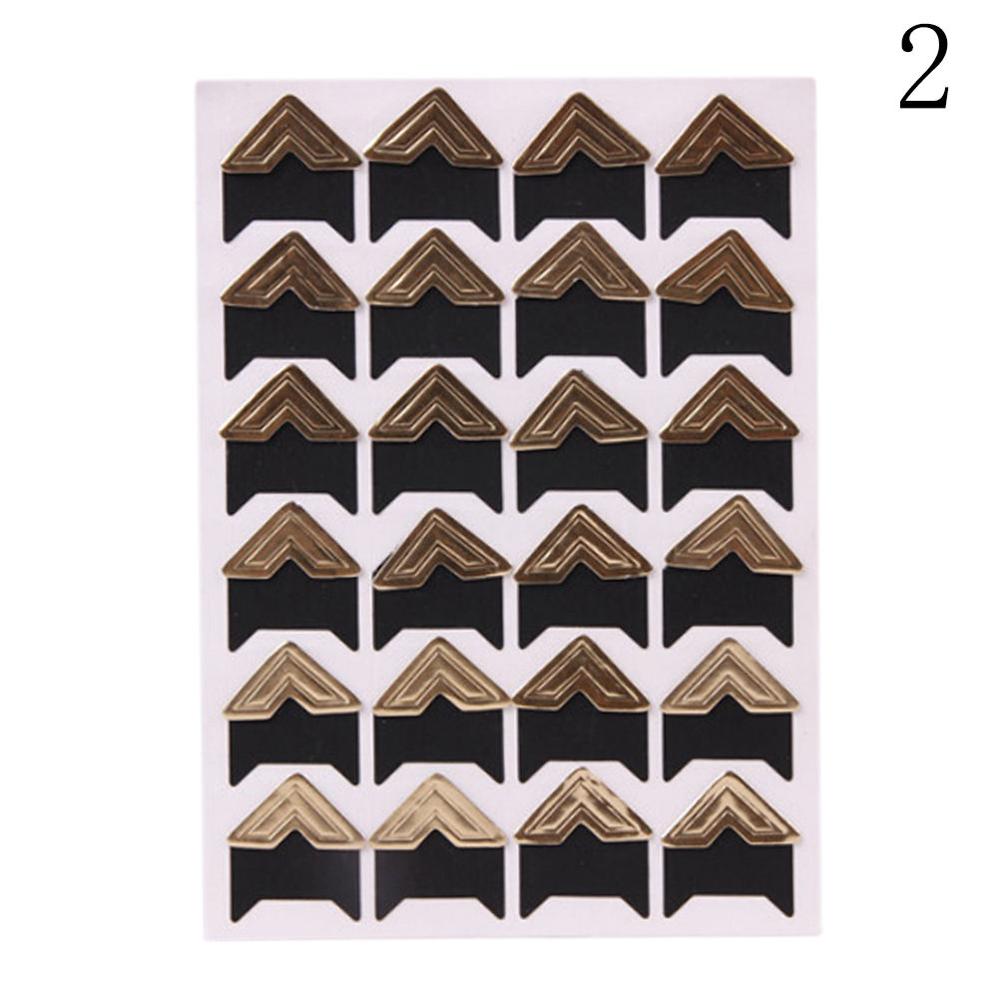 24 pcs/1 Sheet Photo Corner Stickers DIY Vintage Corner kraft Paper Stickers for Photo Albums Frame Decoration Scrapbooking: Gold