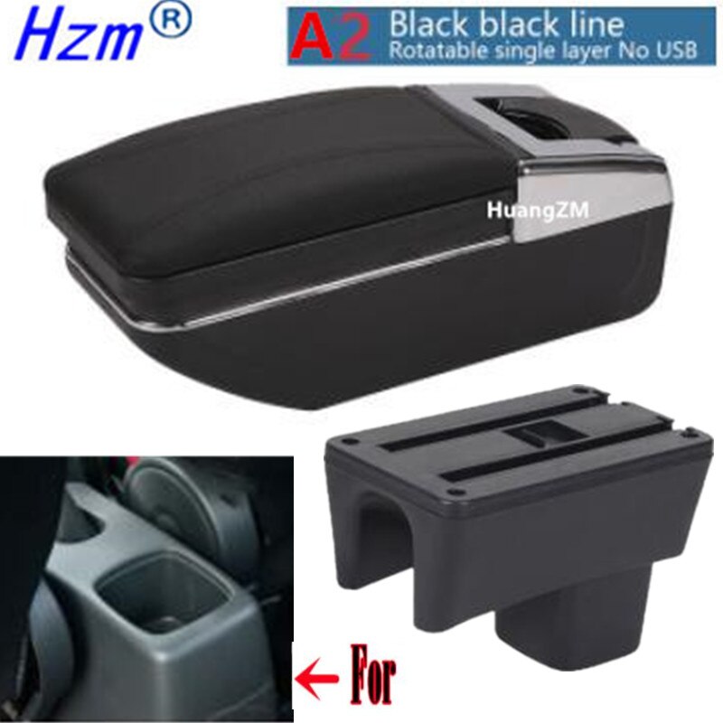 Centre Console Storage Box For Suzuki Swift 2005 Armrest Arm Rest Rotatable Car accessories: A2 style black line