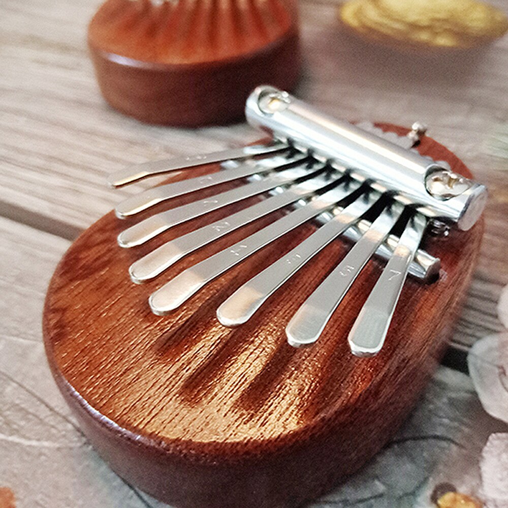 Kids Girlfriend Mini Kalimba 8 Keys Thumb Piano Great Sound Finger Keyboard Musical Instrument Cute Accessory Pendant