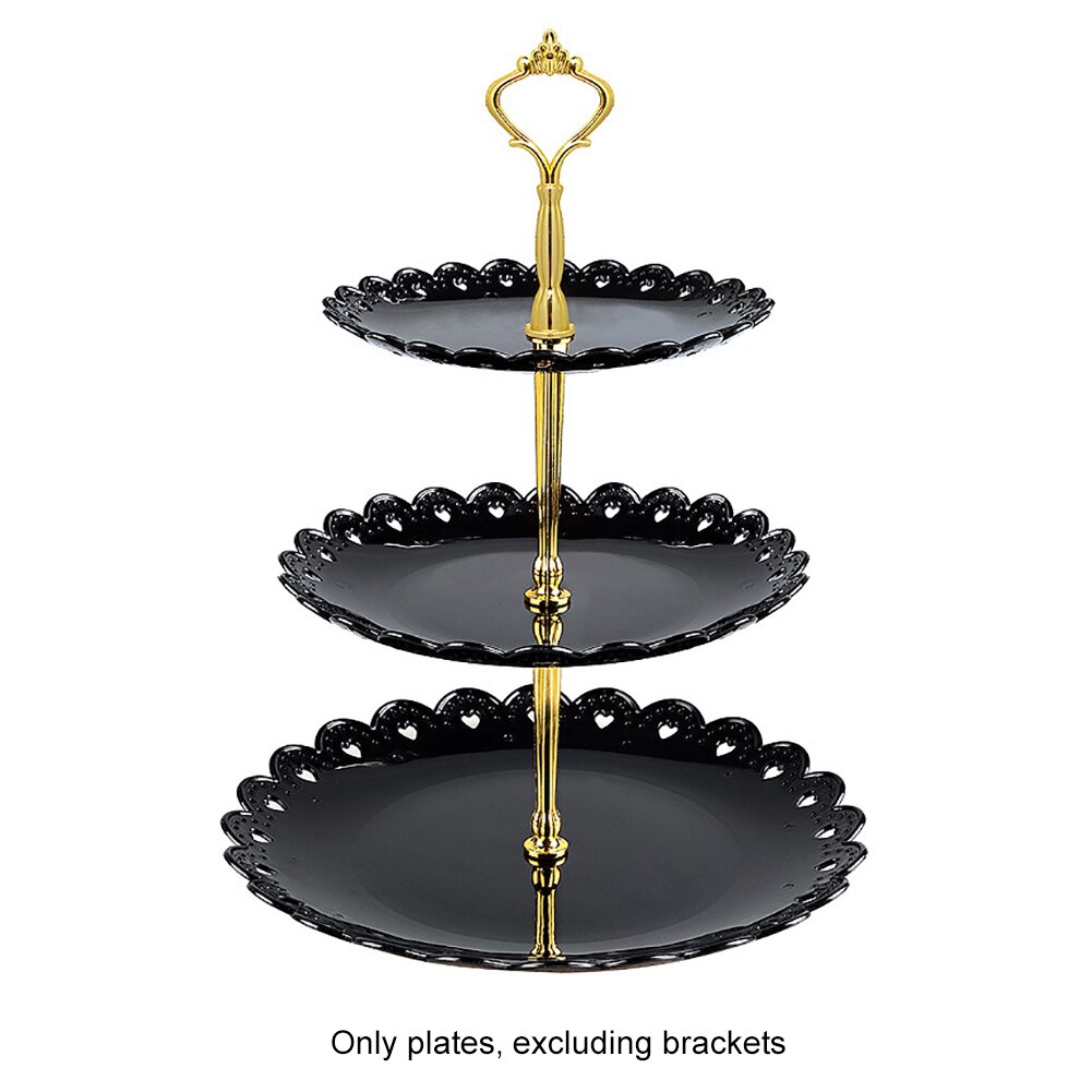 3 Tier Plastic Cake Stand Afternoon Tea Wedding Plates Party Tableware Bakeware Cake Shop Three Layer Cake Rack