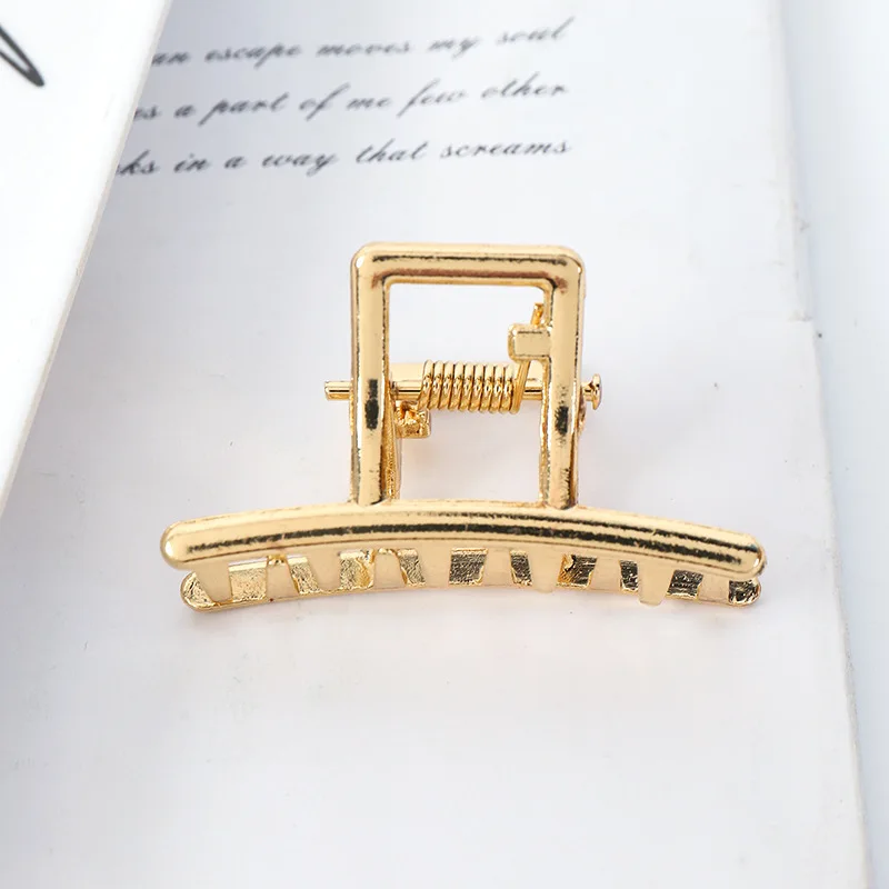 1 pieza de tocado de garra de pelo geométrico salvaje Simple a la para mujeres y niñas, pinza de pelo de Metal de cangrejo, accesorios de garra, tocado