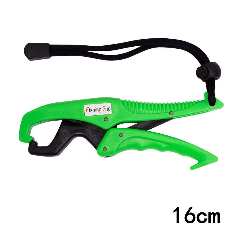 Fish Grabber Plier Controller Fish Grip ABS Grip Tackle Holder Fish Clamp with Adjustable Rope Fishing Tackle Accessories: Green 16cm