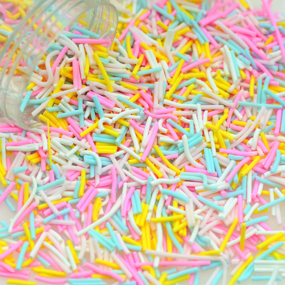20 gram blandet babyfarve polymer ler tyndt filament-dukkehus slik dekoration drys-ryster kortfremstillingsartikler