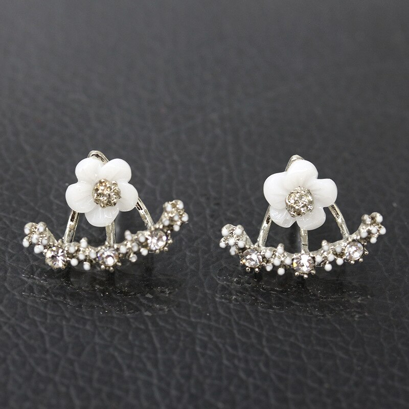 Leuke Kleine Daisy Bloemen Stud Oorbellen Voor Vrouwen Koreaanse Sweet Crystal Flower Earring Meisjes Mode Elegante Sieraden: Goud-kleur