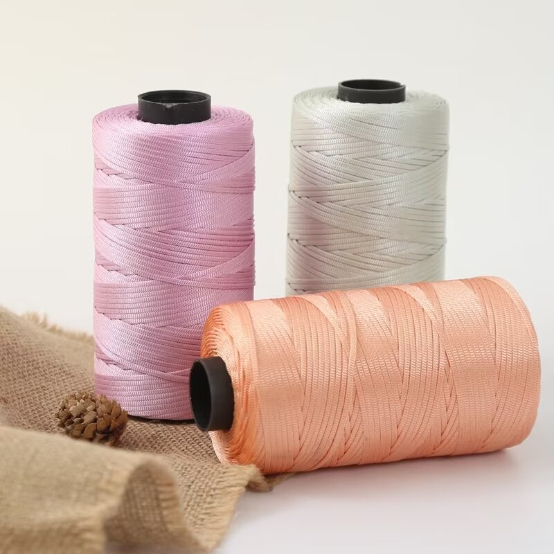 250g summer crochet flat ribbon thread handmade DIY weaving production crochet summer sun hat sandals bag shiny yarn